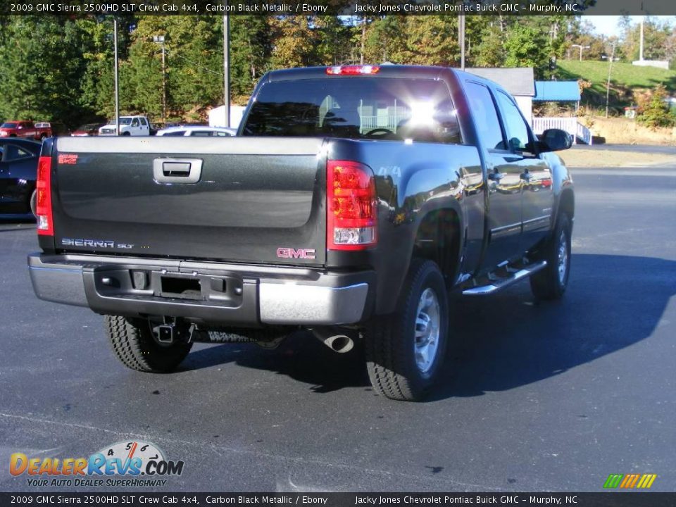 2009 GMC Sierra 2500HD SLT Crew Cab 4x4 Carbon Black Metallic / Ebony Photo #8
