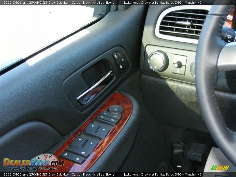 2009 GMC Sierra 2500HD SLT Crew Cab 4x4 Carbon Black Metallic / Ebony Photo #12