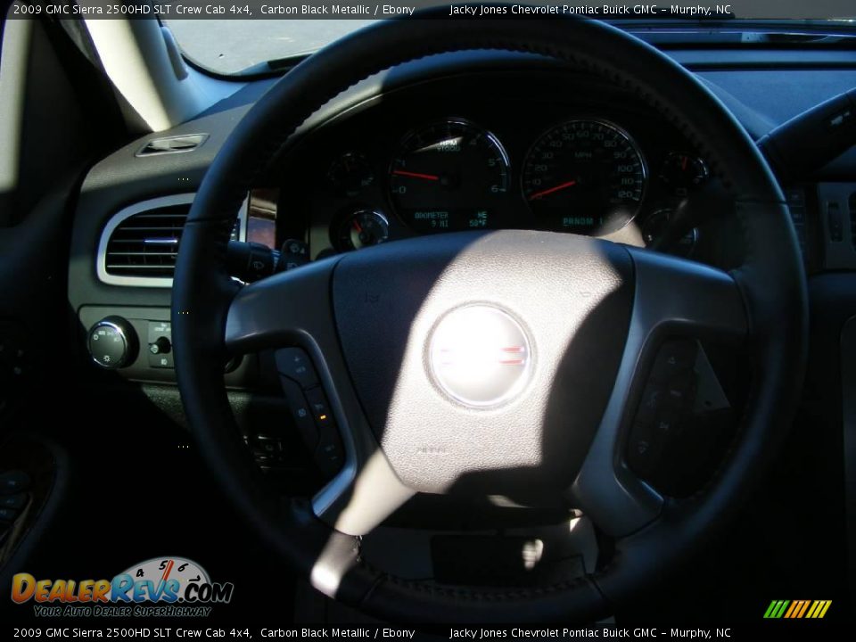 2009 GMC Sierra 2500HD SLT Crew Cab 4x4 Carbon Black Metallic / Ebony Photo #13