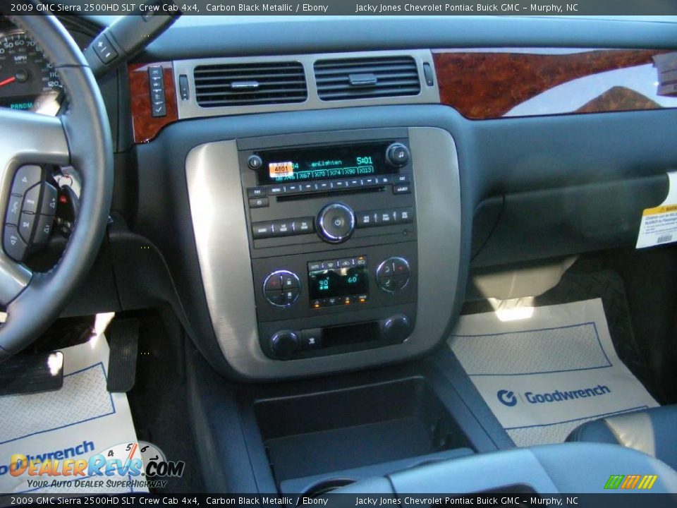 2009 GMC Sierra 2500HD SLT Crew Cab 4x4 Carbon Black Metallic / Ebony Photo #14