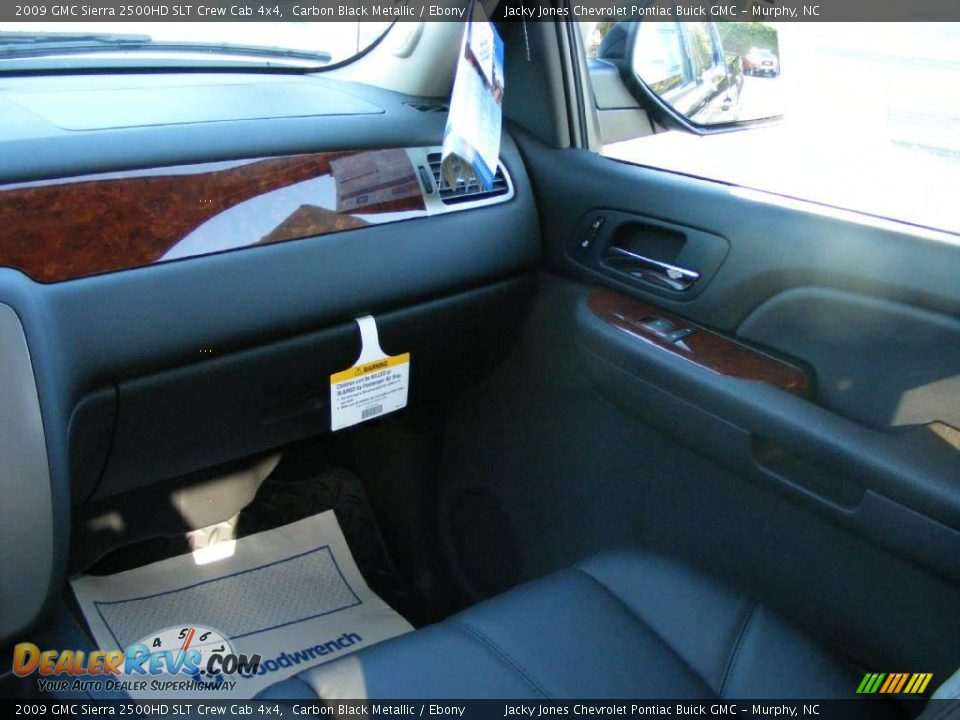 2009 GMC Sierra 2500HD SLT Crew Cab 4x4 Carbon Black Metallic / Ebony Photo #16
