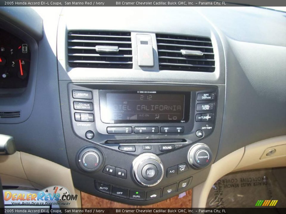 2005 Honda Accord EX-L Coupe San Marino Red / Ivory Photo #7