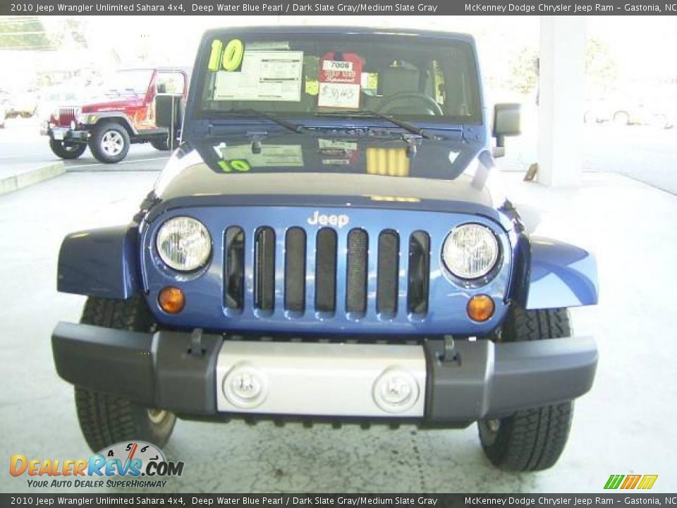 2010 Jeep Wrangler Unlimited Sahara 4x4 Deep Water Blue Pearl / Dark Slate Gray/Medium Slate Gray Photo #1