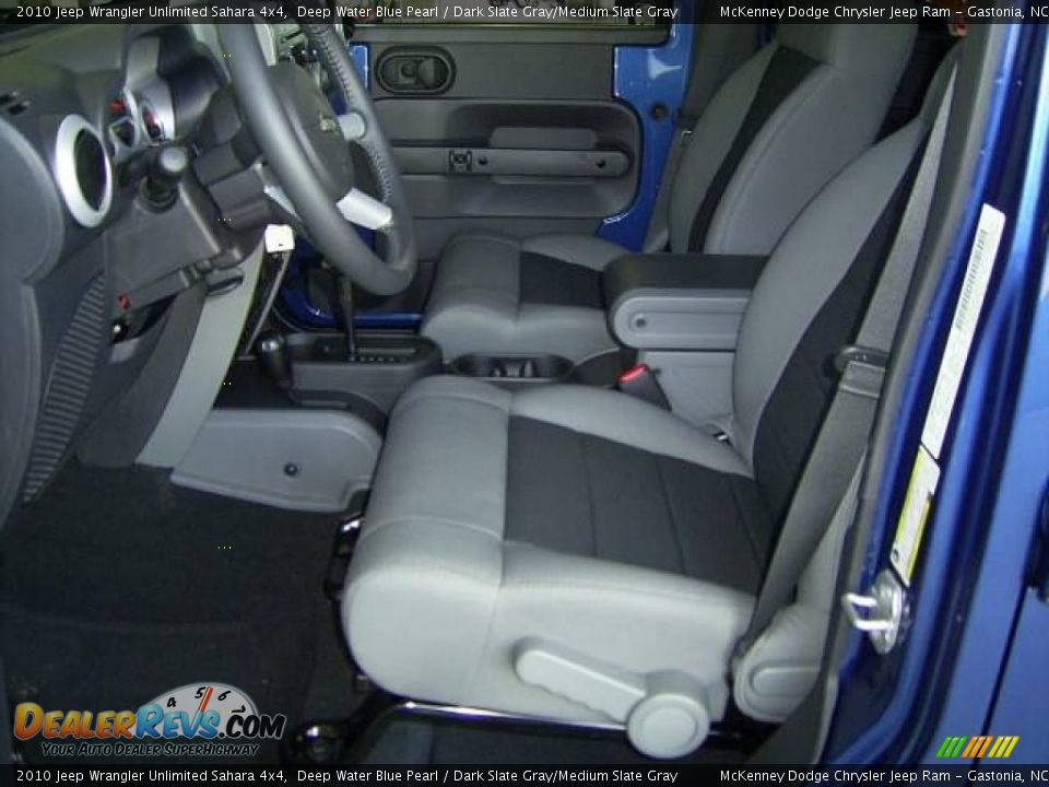 2010 Jeep Wrangler Unlimited Sahara 4x4 Deep Water Blue Pearl / Dark Slate Gray/Medium Slate Gray Photo #10