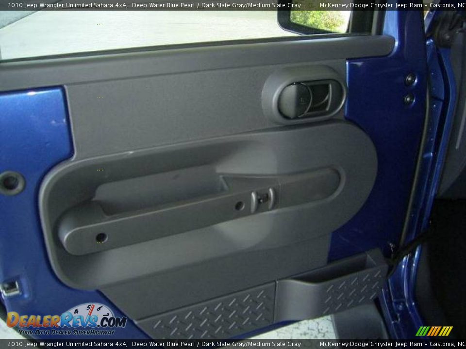 2010 Jeep Wrangler Unlimited Sahara 4x4 Deep Water Blue Pearl / Dark Slate Gray/Medium Slate Gray Photo #13
