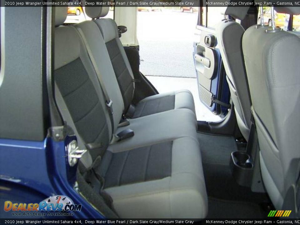 2010 Jeep Wrangler Unlimited Sahara 4x4 Deep Water Blue Pearl / Dark Slate Gray/Medium Slate Gray Photo #17