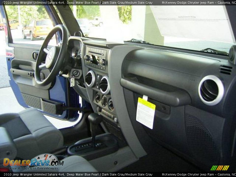 2010 Jeep Wrangler Unlimited Sahara 4x4 Deep Water Blue Pearl / Dark Slate Gray/Medium Slate Gray Photo #19
