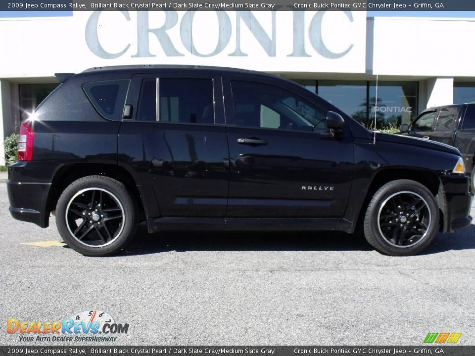 2009 Jeep Compass Rallye Brilliant Black Crystal Pearl / Dark Slate Gray/Medium Slate Gray Photo #1