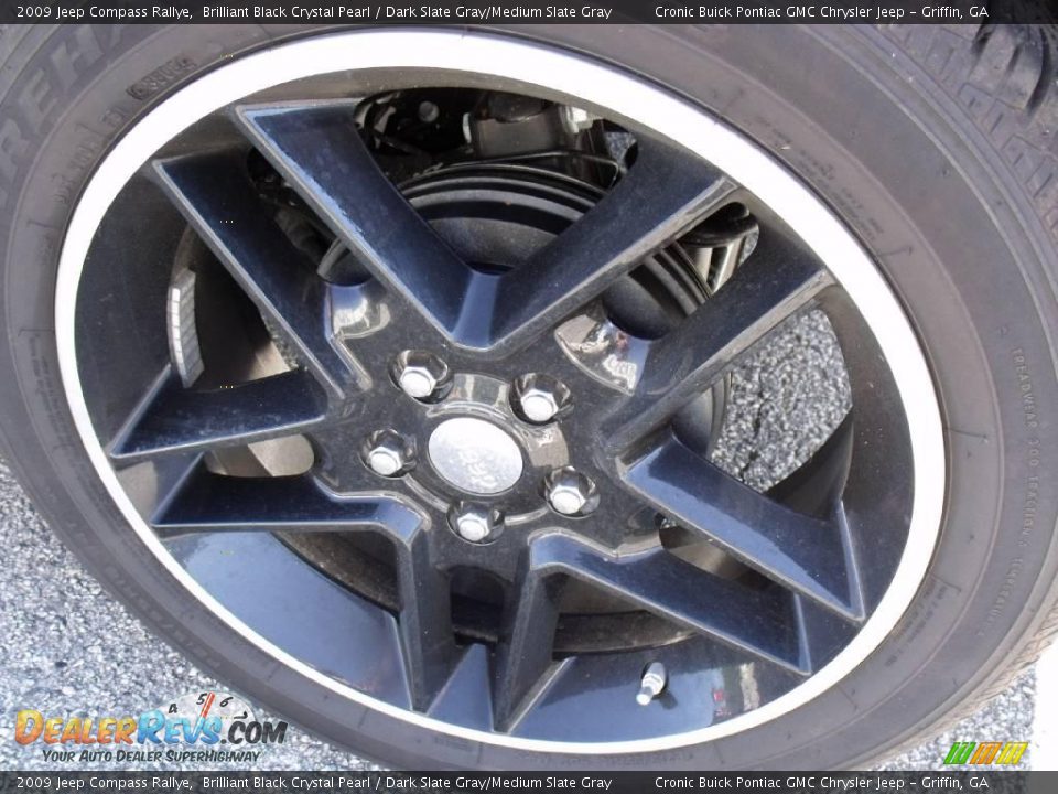2009 Jeep Compass Rallye Brilliant Black Crystal Pearl / Dark Slate Gray/Medium Slate Gray Photo #9
