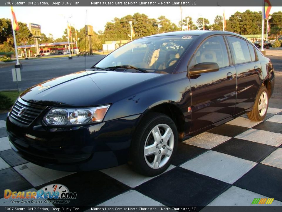 2007 Saturn ION 2 Sedan Deep Blue / Tan Photo #3