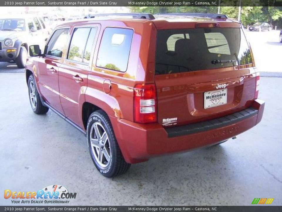 2010 Jeep Patriot Sport Sunburst Orange Pearl / Dark Slate Gray Photo #2