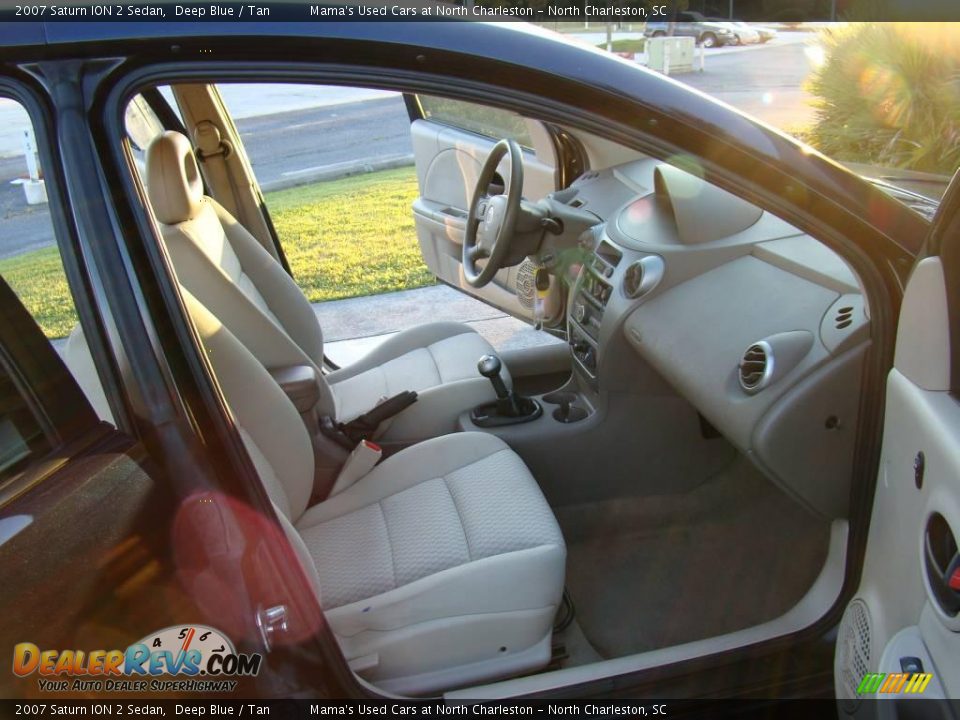 2007 Saturn ION 2 Sedan Deep Blue / Tan Photo #13