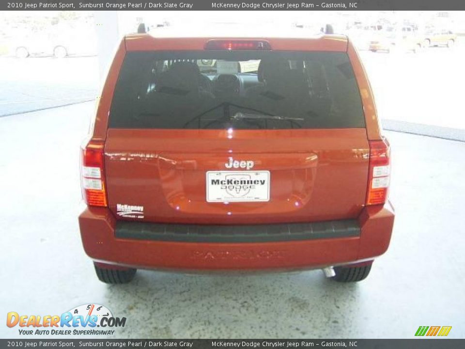 2010 Jeep Patriot Sport Sunburst Orange Pearl / Dark Slate Gray Photo #3