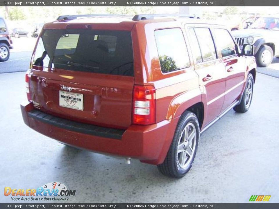 2010 Jeep Patriot Sport Sunburst Orange Pearl / Dark Slate Gray Photo #4