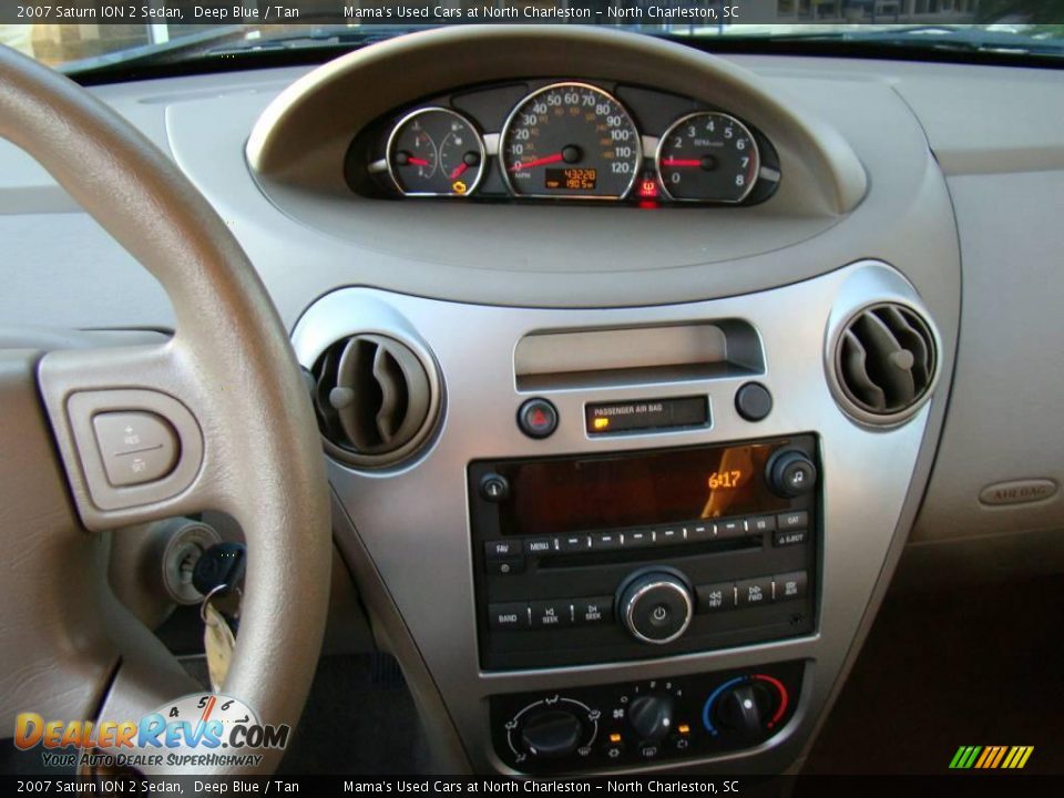 2007 Saturn ION 2 Sedan Deep Blue / Tan Photo #17