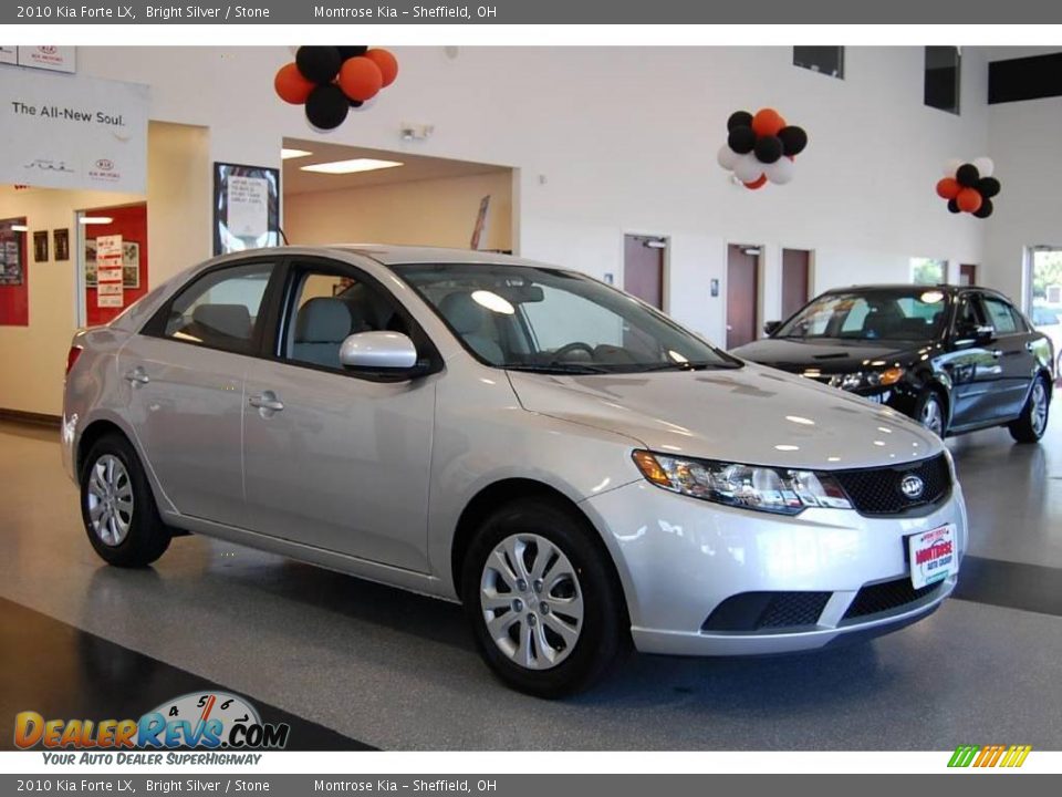 2010 Kia Forte LX Bright Silver / Stone Photo #4