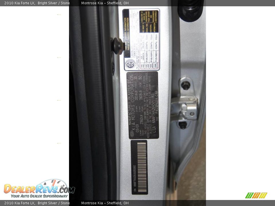 2010 Kia Forte LX Bright Silver / Stone Photo #33