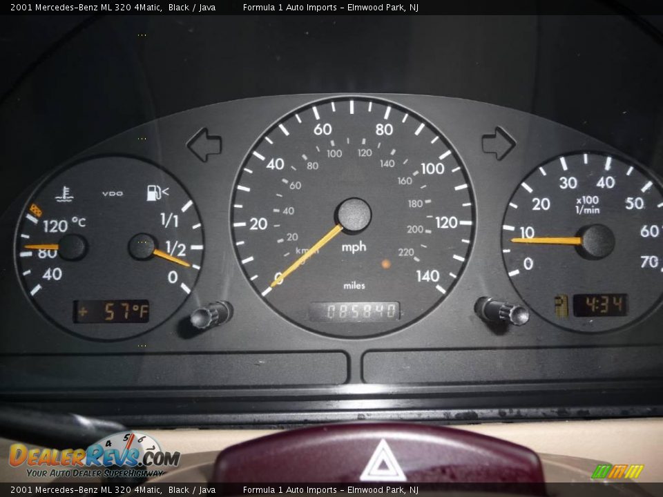 2001 Mercedes-Benz ML 320 4Matic Black / Java Photo #20