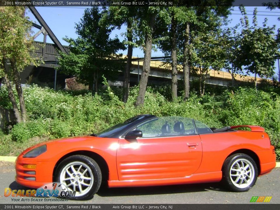 2001 Mitsubishi Eclipse Spyder GT Saronno Red / Black Photo #2