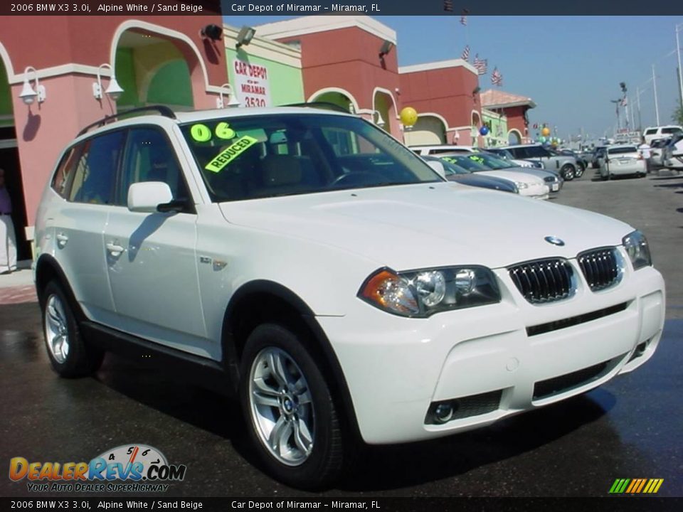 2006 BMW X3 3.0i Alpine White / Sand Beige Photo #1