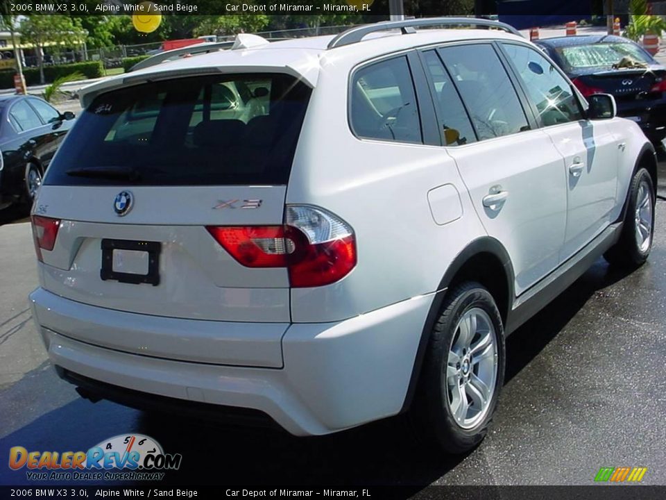 2006 BMW X3 3.0i Alpine White / Sand Beige Photo #3