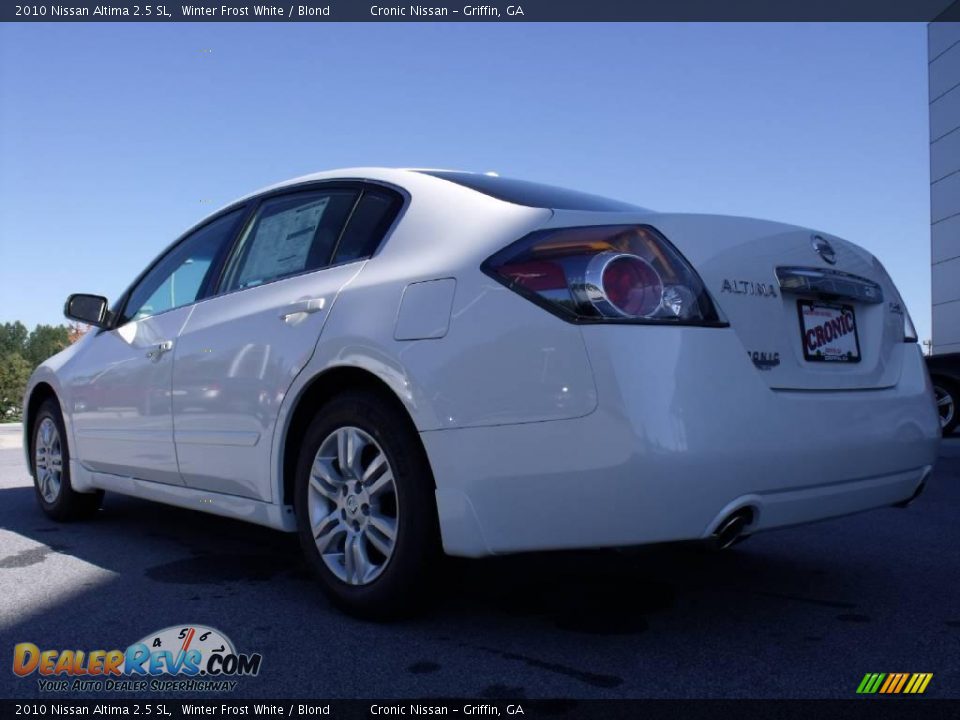 2010 Nissan Altima 2.5 SL Winter Frost White / Blond Photo #3