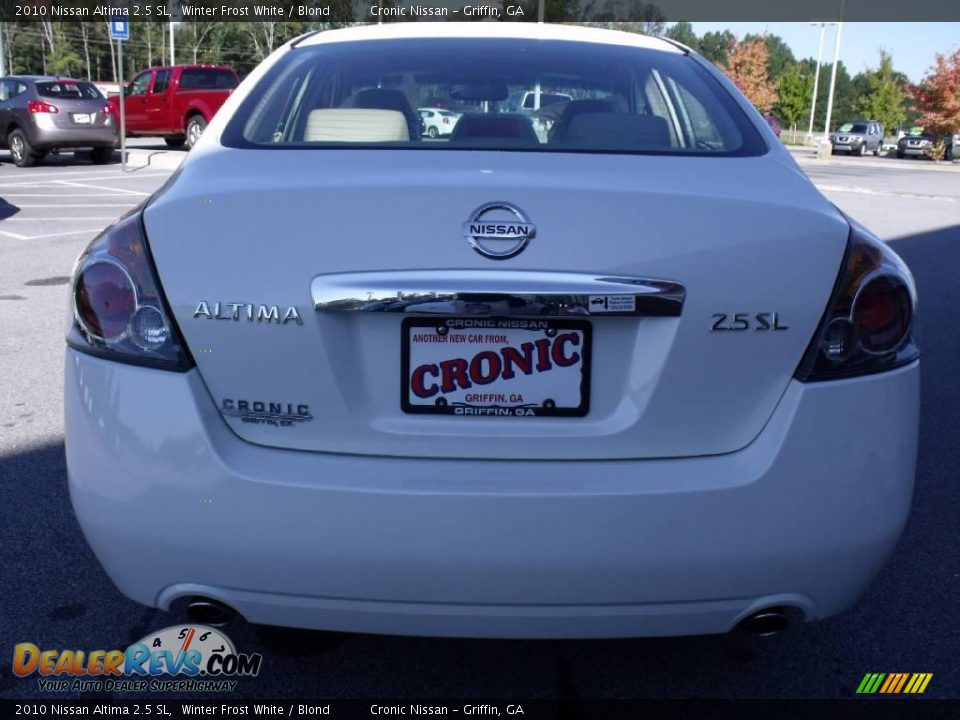 2010 Nissan Altima 2.5 SL Winter Frost White / Blond Photo #4