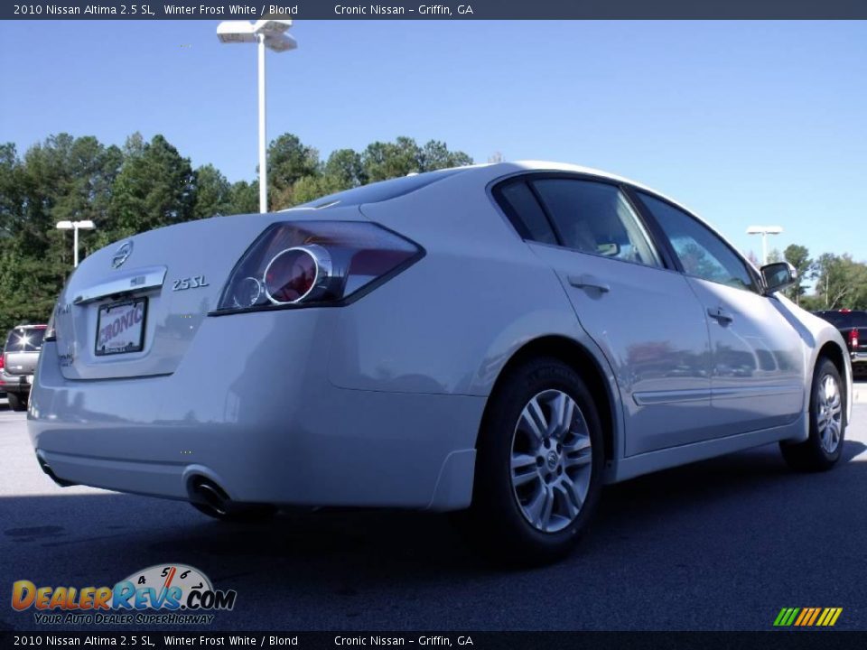 2010 Nissan Altima 2.5 SL Winter Frost White / Blond Photo #5