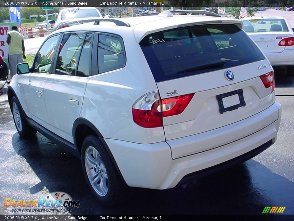 2006 BMW X3 3.0i Alpine White / Sand Beige Photo #6