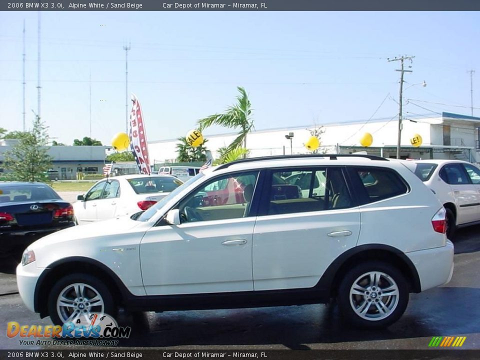 2006 BMW X3 3.0i Alpine White / Sand Beige Photo #7
