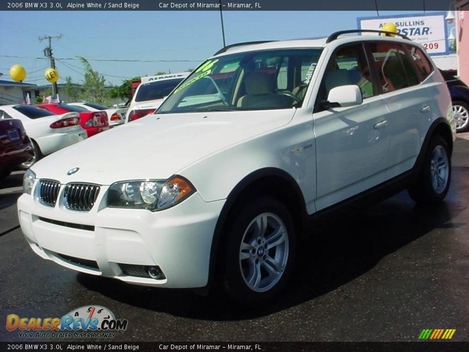 2006 BMW X3 3.0i Alpine White / Sand Beige Photo #8
