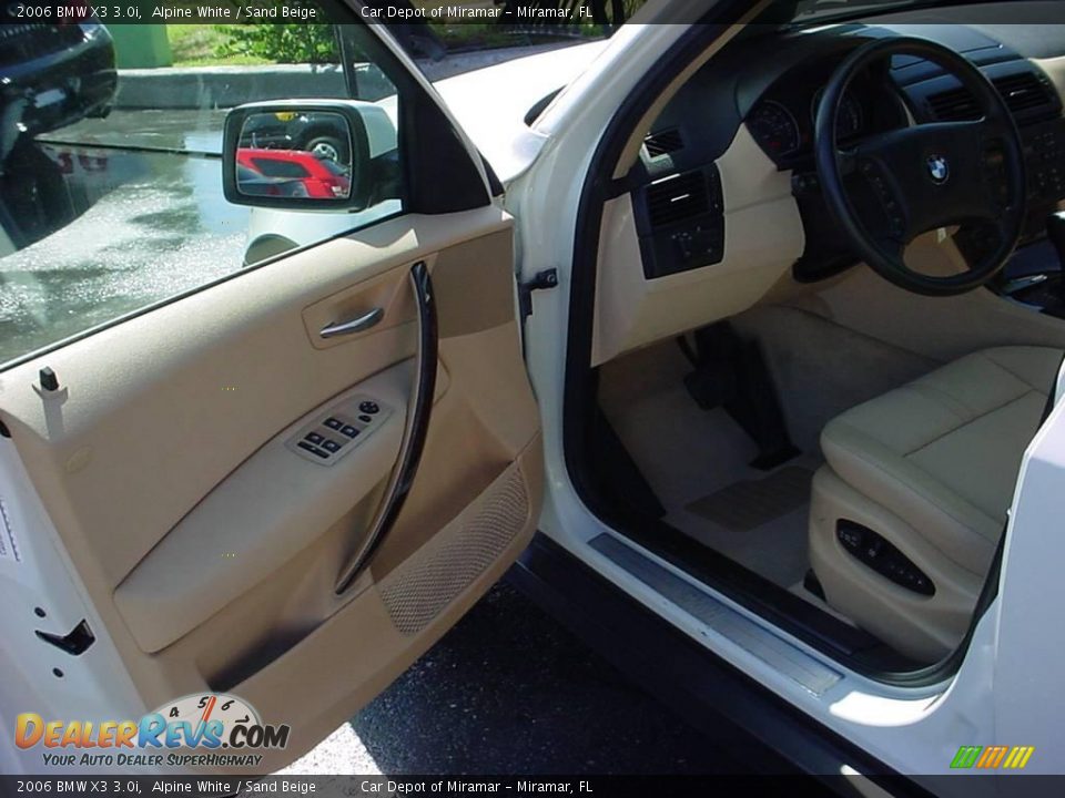 2006 BMW X3 3.0i Alpine White / Sand Beige Photo #10