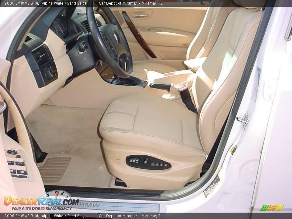 2006 BMW X3 3.0i Alpine White / Sand Beige Photo #11