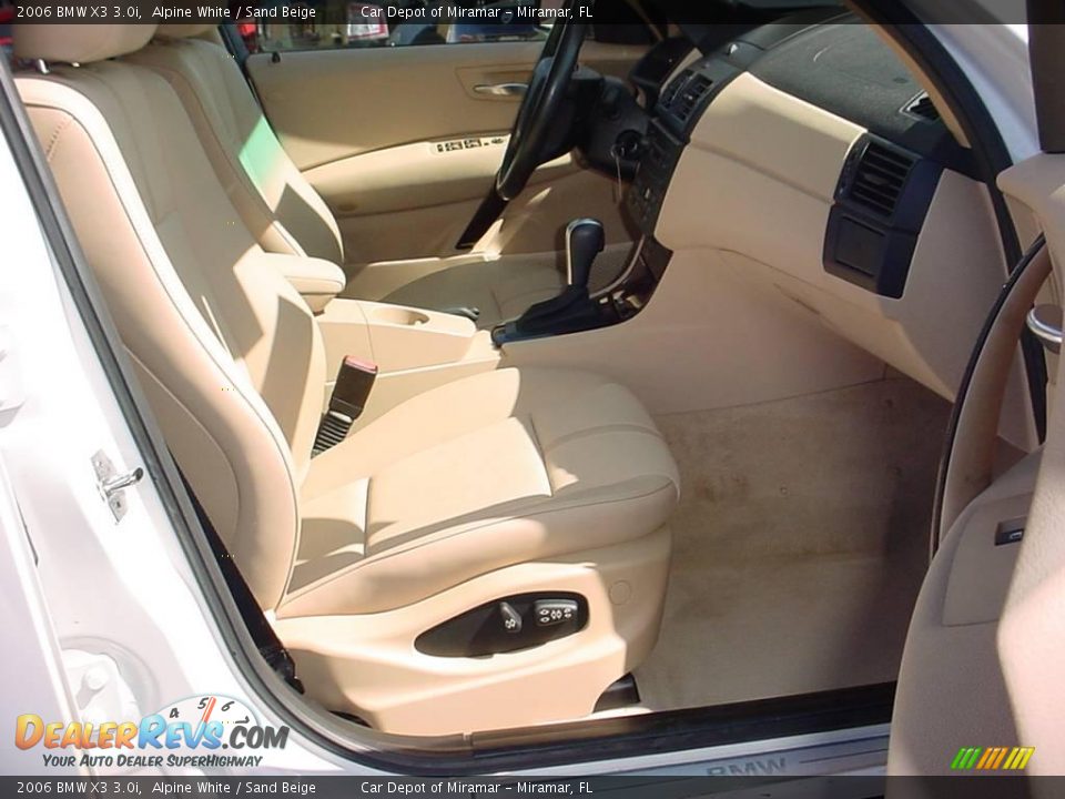 2006 BMW X3 3.0i Alpine White / Sand Beige Photo #12