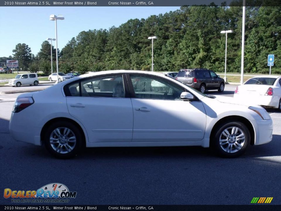 2010 Nissan Altima 2.5 SL Winter Frost White / Blond Photo #6