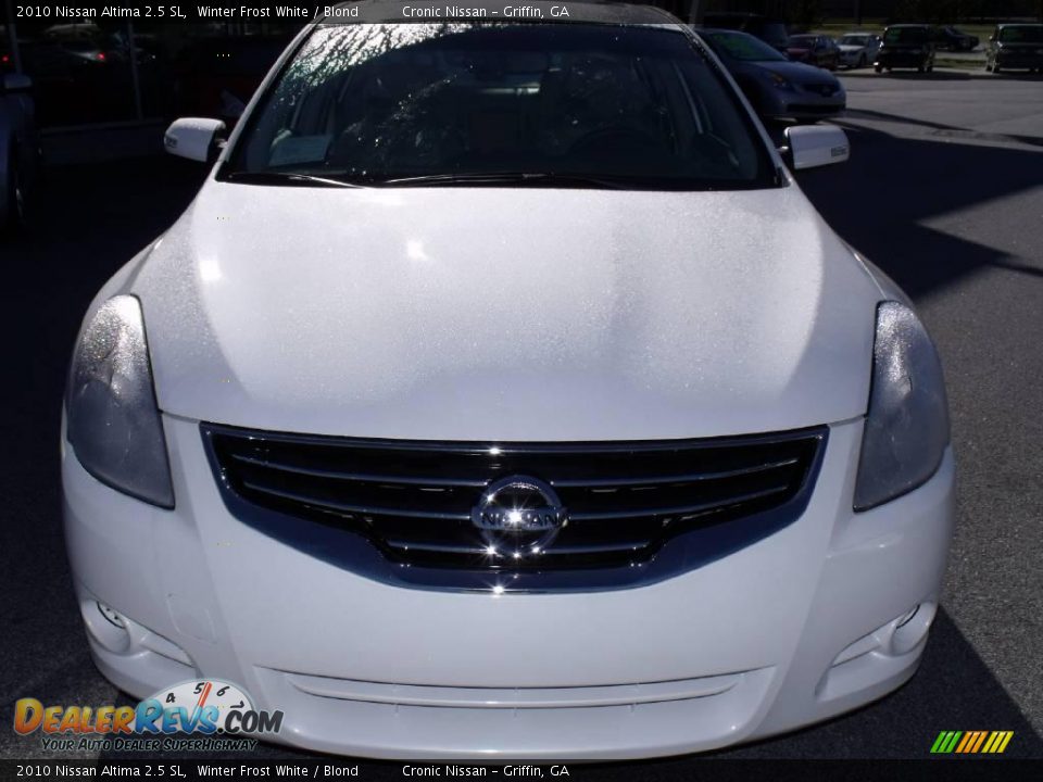 2010 Nissan Altima 2.5 SL Winter Frost White / Blond Photo #8