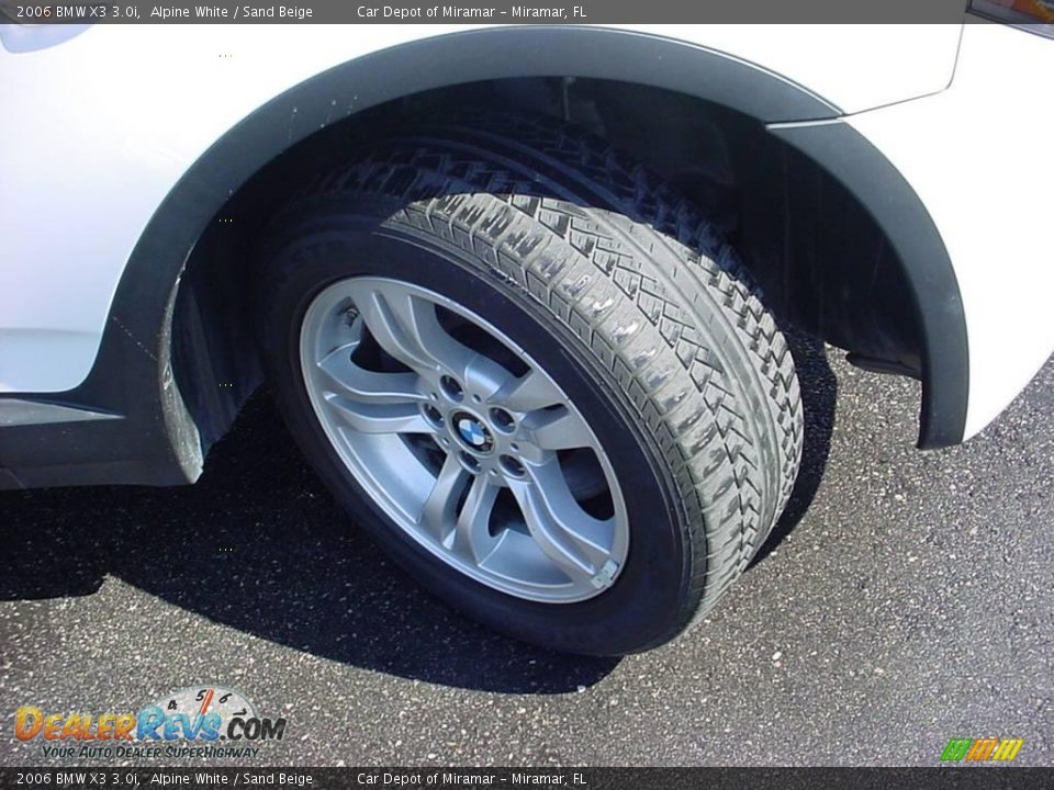 2006 BMW X3 3.0i Alpine White / Sand Beige Photo #16