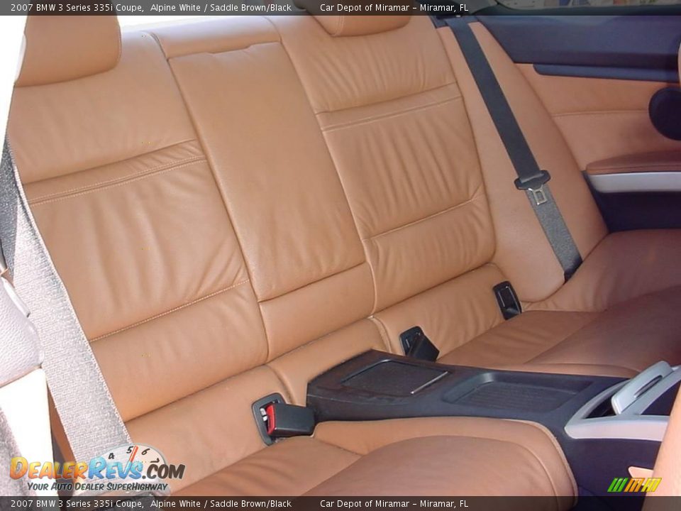 2007 BMW 3 Series 335i Coupe Alpine White / Saddle Brown/Black Photo #11