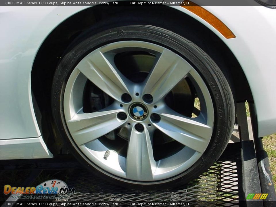 2007 BMW 3 Series 335i Coupe Alpine White / Saddle Brown/Black Photo #14