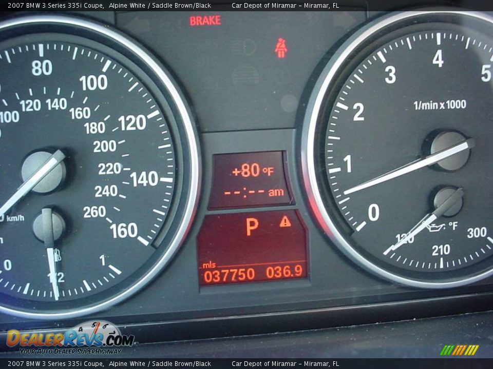 2007 BMW 3 Series 335i Coupe Alpine White / Saddle Brown/Black Photo #16
