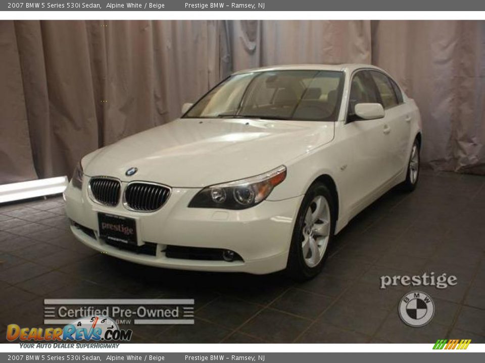 2007 BMW 5 Series 530i Sedan Alpine White / Beige Photo #1