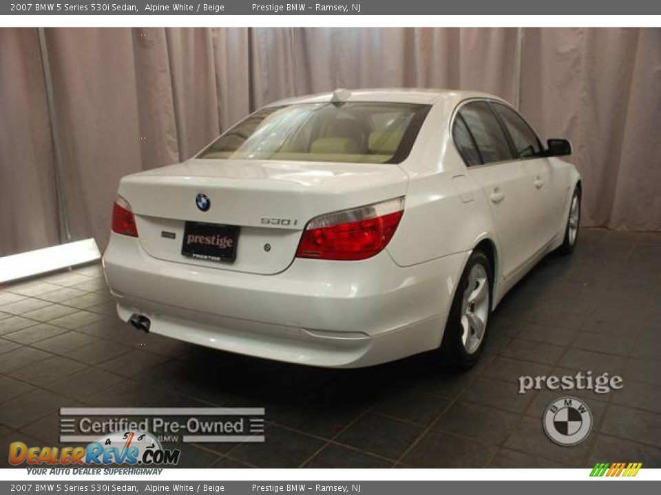 2007 BMW 5 Series 530i Sedan Alpine White / Beige Photo #2