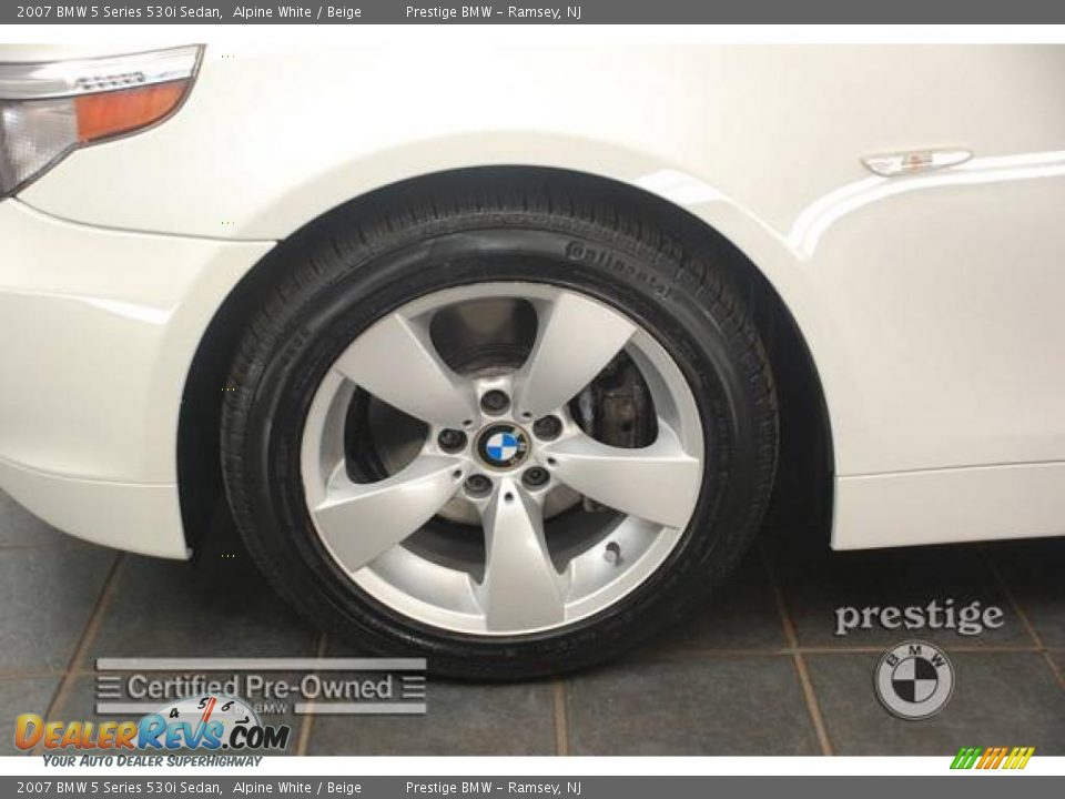 2007 BMW 5 Series 530i Sedan Alpine White / Beige Photo #8