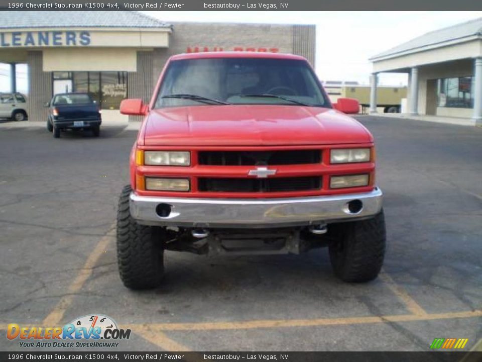 1996 Chevrolet Suburban K1500 4x4 Victory Red / Pewter Photo #26