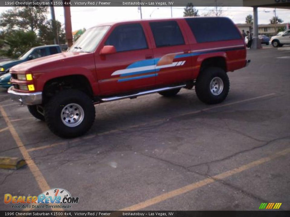 1996 Chevrolet Suburban K1500 4x4 Victory Red / Pewter Photo #29