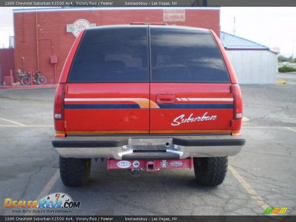 1996 Chevrolet Suburban K1500 4x4 Victory Red / Pewter Photo #34