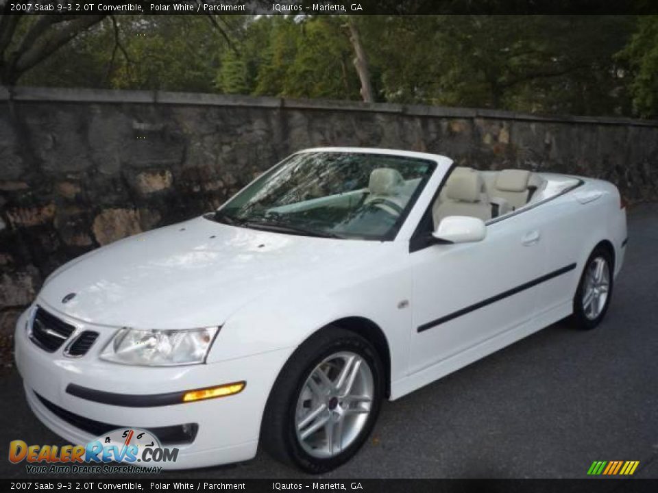 2007 Saab 9-3 2.0T Convertible Polar White / Parchment Photo #2