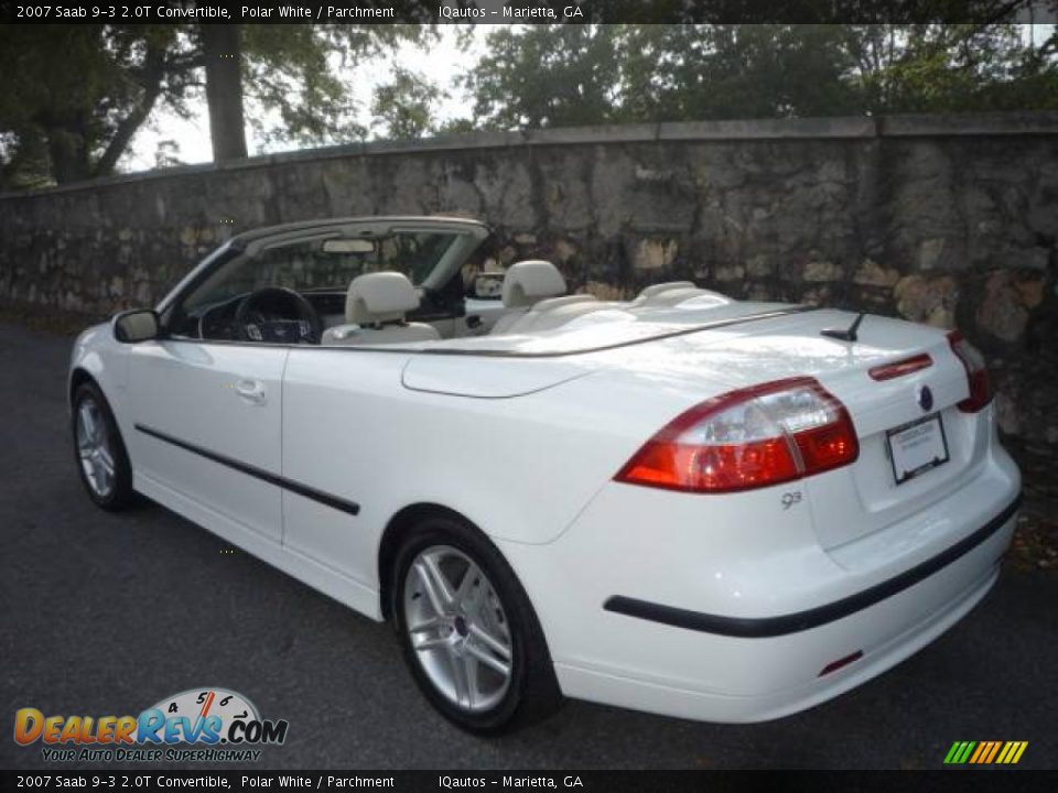 2007 Saab 9-3 2.0T Convertible Polar White / Parchment Photo #3