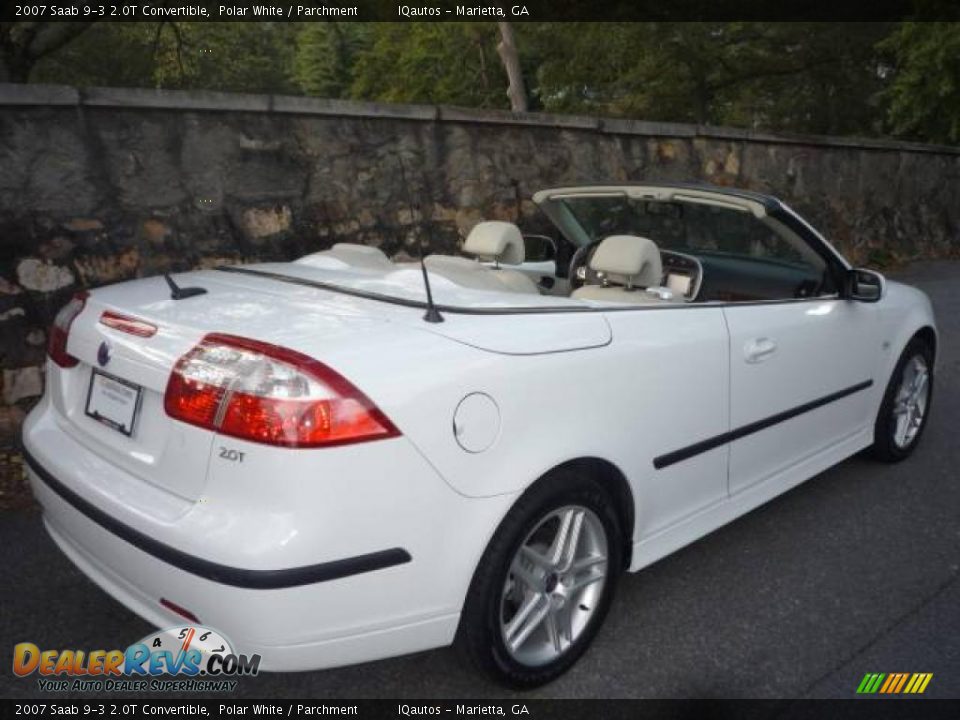 2007 Saab 9-3 2.0T Convertible Polar White / Parchment Photo #4