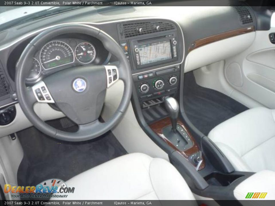 2007 Saab 9-3 2.0T Convertible Polar White / Parchment Photo #7